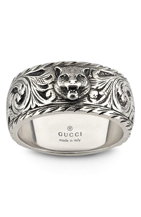 cheap gucci ring mens|Gucci Men's Gatto Band Ring .